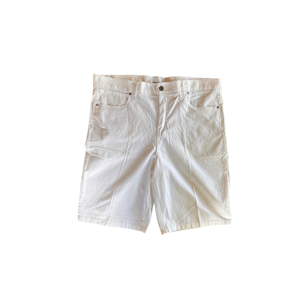 Paper Denim & Cloth‎ Mens White Stretch Denim Shorts Size 38 Cotton Spandex New